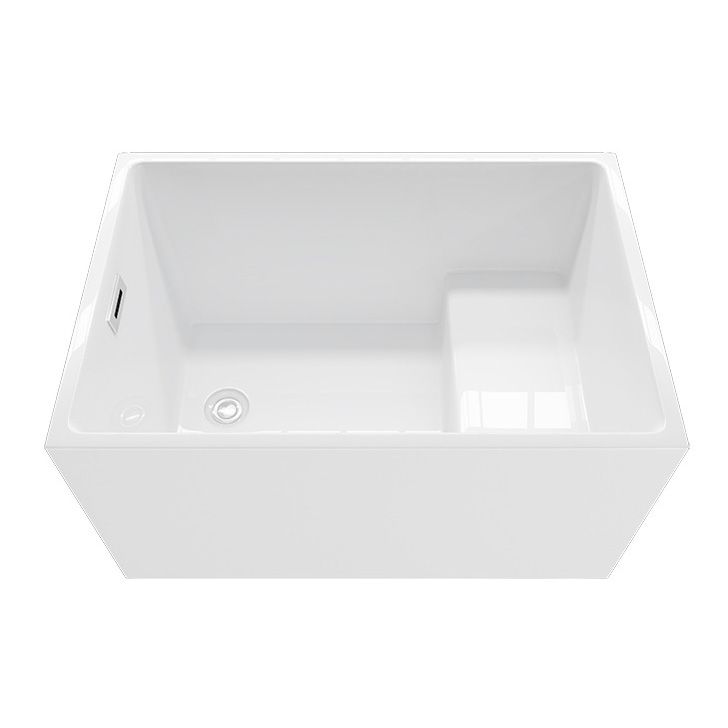 Bathroom Modern Acrylic Small Tub with Left-Hand Drain Bathtub