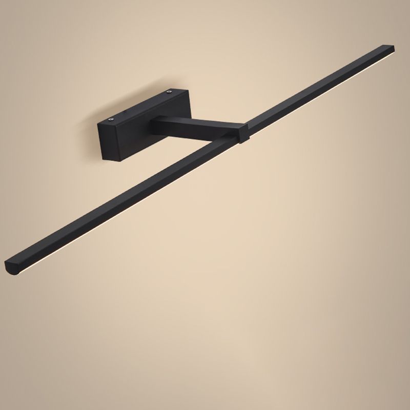 Lampade per pareti di vanità a LED nero Light MODER MODER MODER MODERA ANTERIORE con tonalità silicone