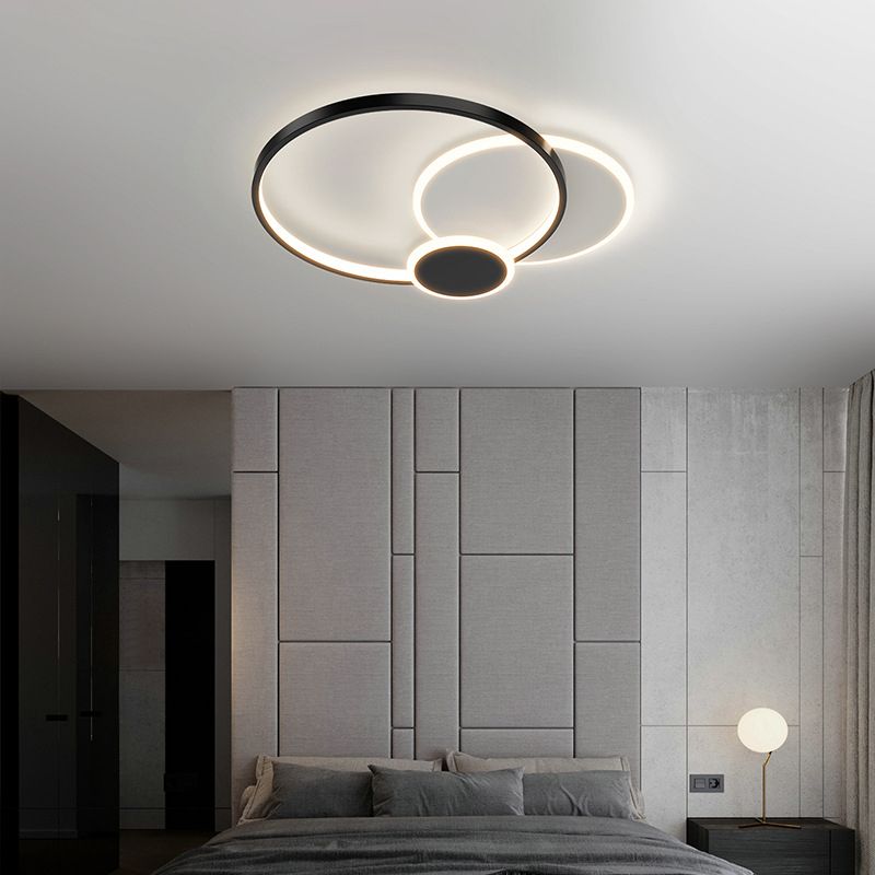 Creatieve Plafond Mount Light Fixture met Witte Acryl Shade voor Woonkamer