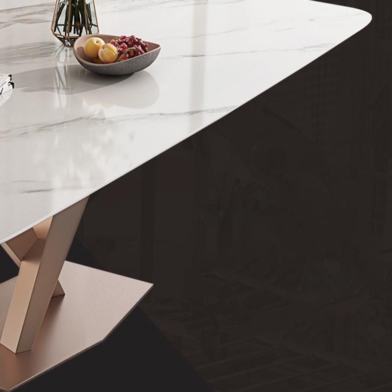 Glam Dining Table Set 1/2/5/7 Pcs Rectangle Dining Table with Upholstered Chairs