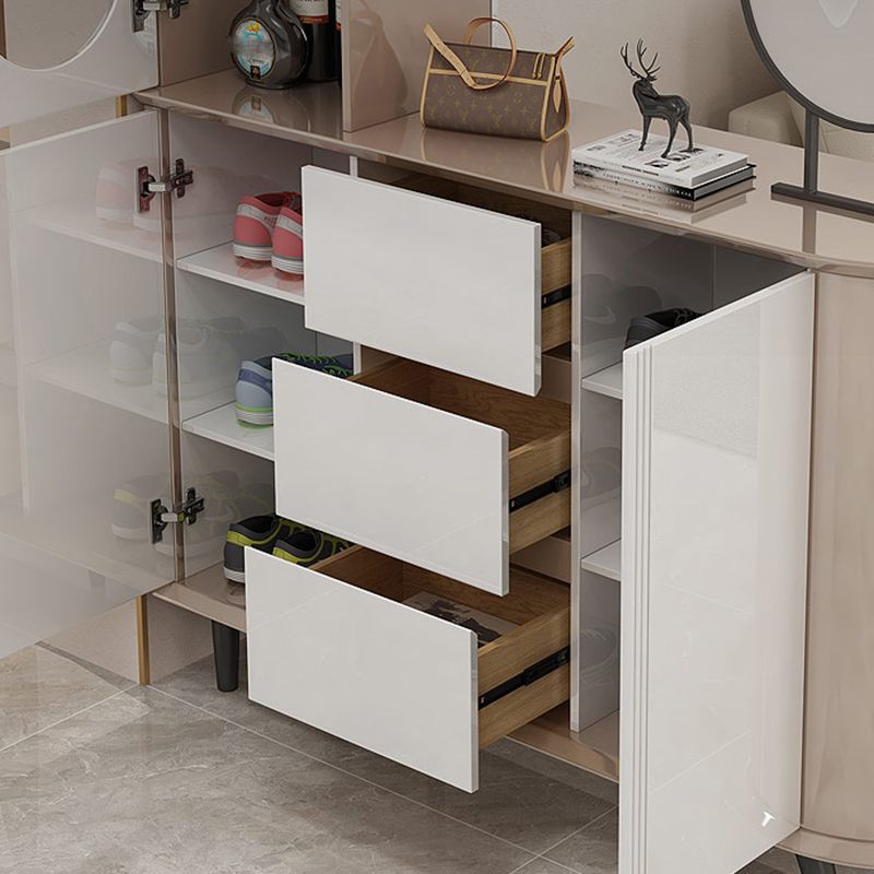 Contemporary Wooden Cabinet Solid Color Accent Cabinet with Drawer and Door