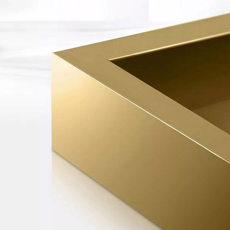 Glam -rechthoek vorm marmeren eettafel keuken standaard eettafel met 4 poten basis