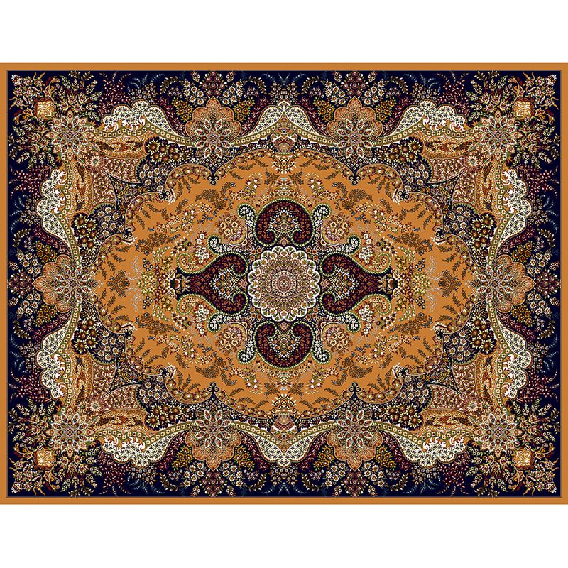 Mitte des Jahrhunderts Indoor Teppich Antiquen Blumendruck Teppich Polyester Anti-Rutsch-Rücken Teppich für Wohnkultur