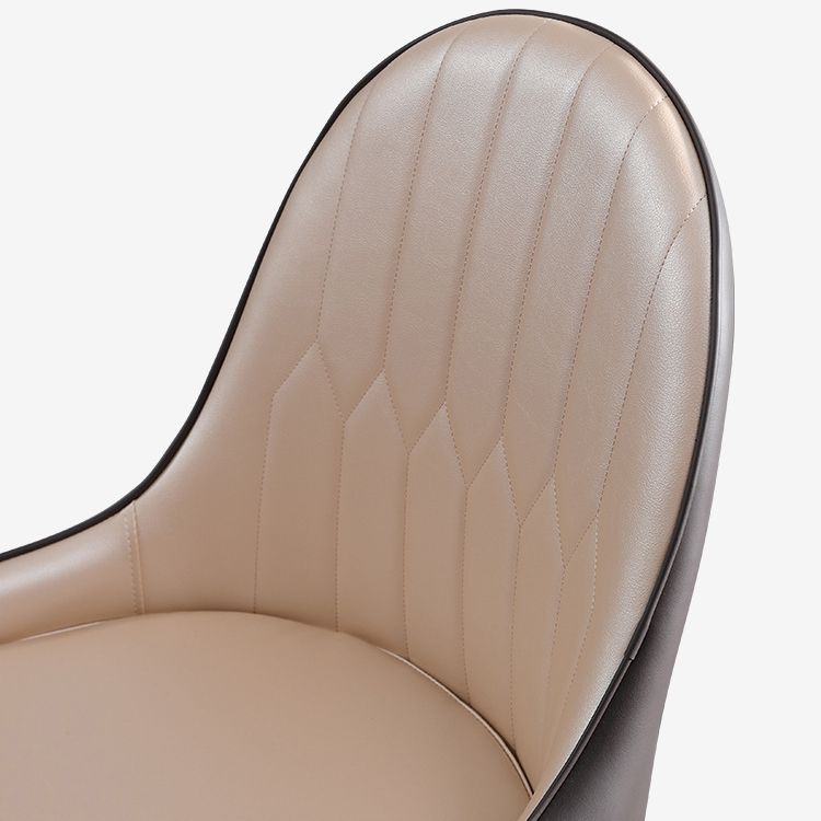Scandinavian Indoor Arm Chair Upholstered Parsons Wood Dining Room Chair (Set of 2)