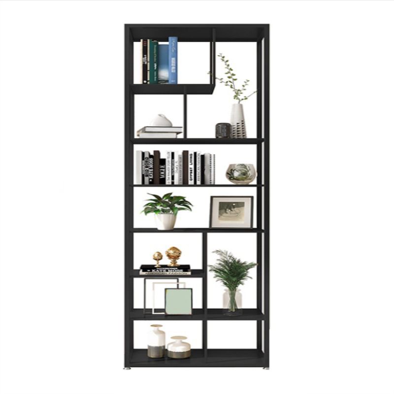 Geometric Metal Shelf Bookcase Glam Vertical Open Book Shelf
