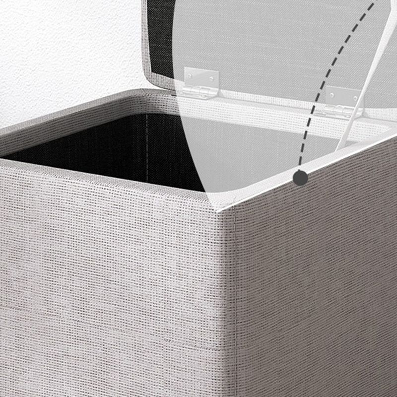 Contemporary Pouf Ottoman PU Leather Upholstered Tufted Square Ottoman with Storage