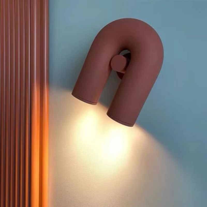 Modernism 2-Light Polished Wall Mounted Sconce Metallic Unique Wall Light
