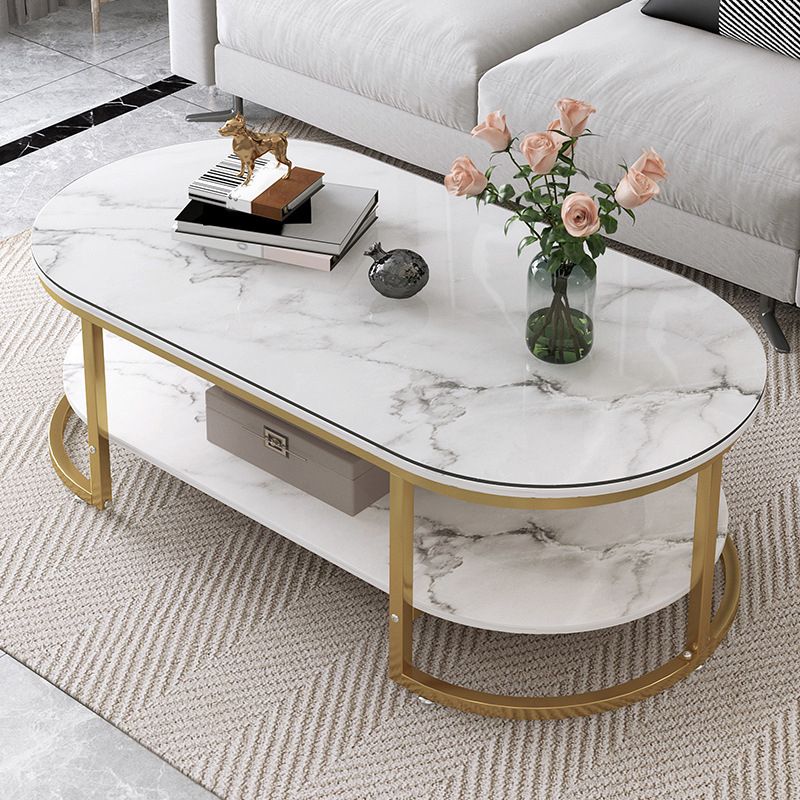 16"H Contemporary Coffee Table Single Wood Coffee Cocktail Table