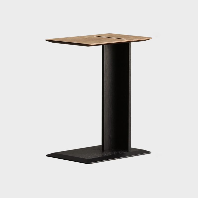 Modern Accent Side Table Wood Square Pedestal Side Table for Living Room