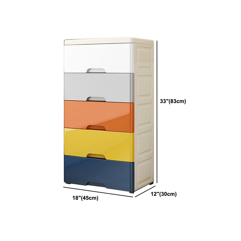 Contemporary Plastic Non-Hanging Armoire 1-Shelf Home Storage Cabinet
