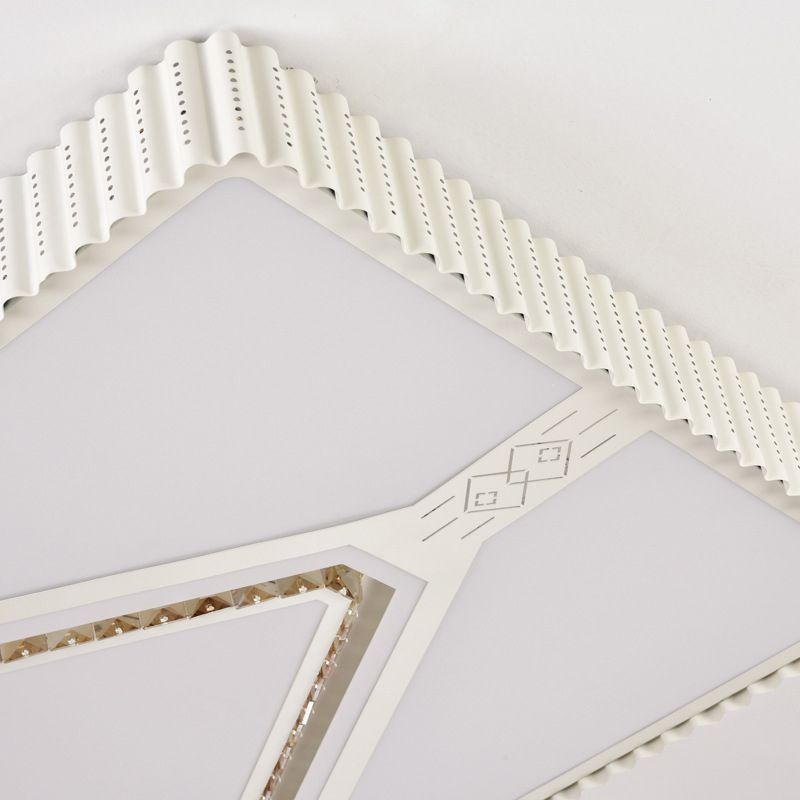 Cuboid Crystal Ceiling Flush Mount Simple LED Flush Lamp with Cylinder/Rectangle/Rhombus Pattern