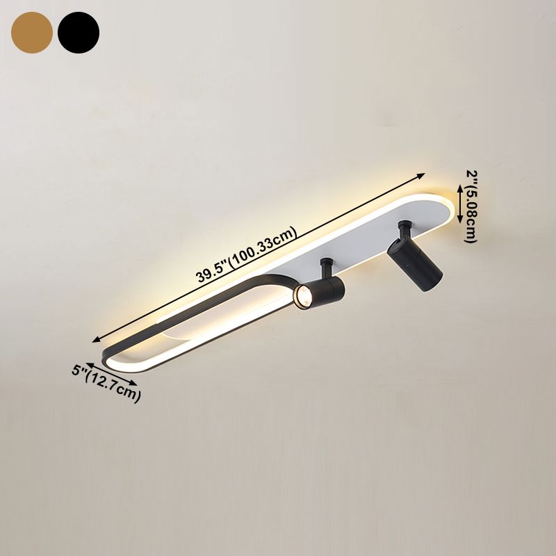 Luminaire de plafond en métal, luminaire de montage au plafond à LED de Style moderne