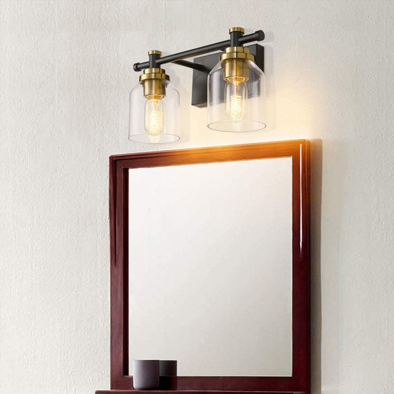 2 / 3 / 4 - Light Vanity Light Iron & Glass Traditional Bath Vanity Light in Gold & Clear