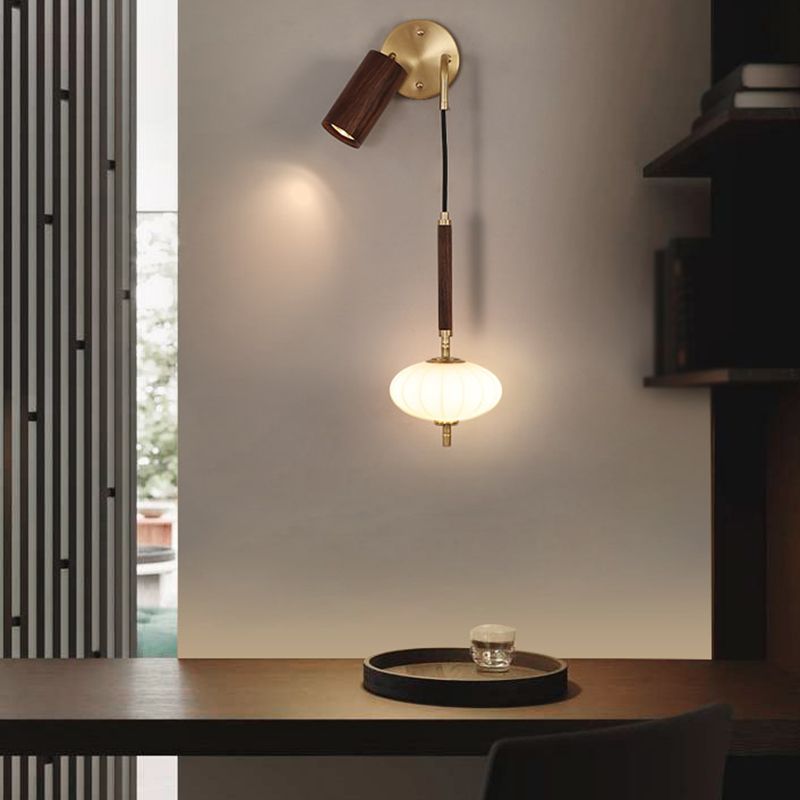 Modernism Wooden Wall Mounted Sconce Brown Wall Light for Foyer