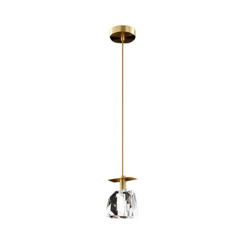 Cubo irregolare Clear Crystal Crystal sospeso a sospensione contemporanea 1 camera da letto con il soffitto di sospensione in oro
