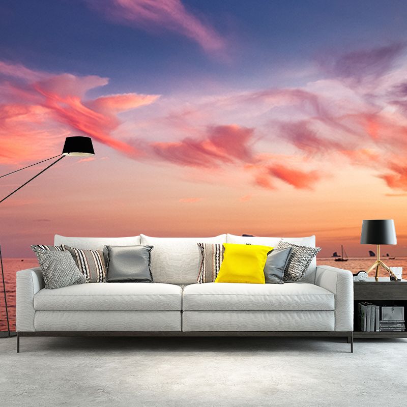 Modern Style Mural Wallpaper Tropical Scenery Environment Friendly Bedroom Wall Mural