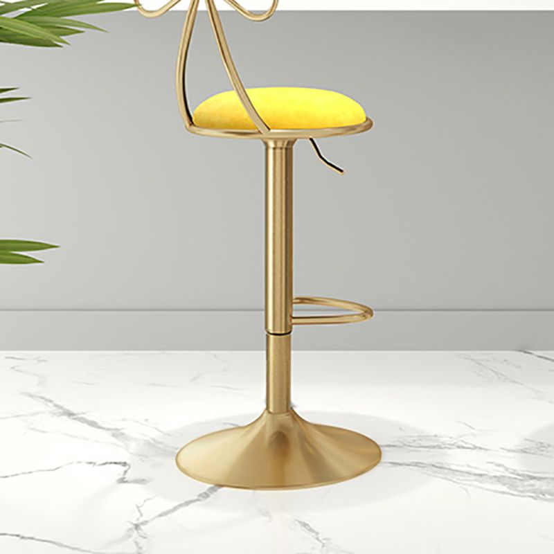 Glam Style Bar-stool with Adjustable Height Swivel Footrest Barstools for Counter Bar