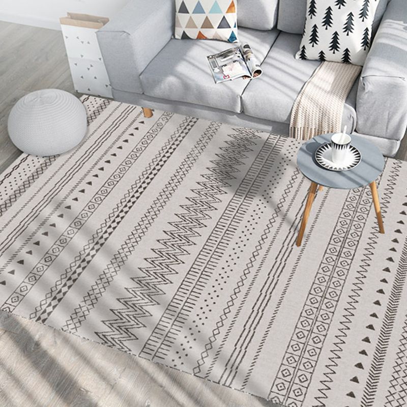 Vaste kleur Boheems binnen tapijt polyester tribaal patroon tapijt niet-slip rug tapijt voor woningdecoratie