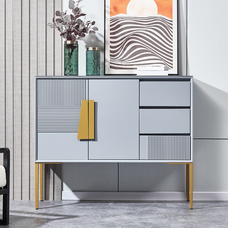 Classic Glam Combo Dresser Horizontal Stone Storage Chest for Bedroom