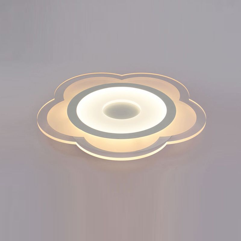 Nordic Simple Flush Ceiling Light Flower LED Flush Mount Lighting for Bedroom