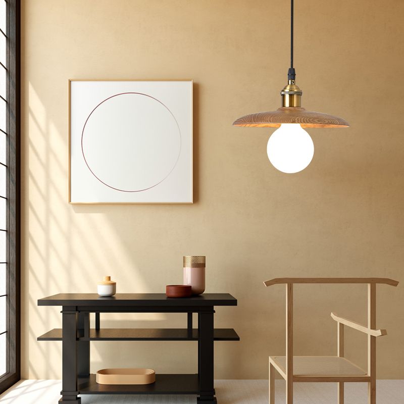 Simplicity Wooden Hanging Light Modern Pendant Lighting Fixture for Sitting Room