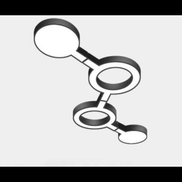 Molekulare Deckenleuchte, Neuheit, nordische schwarze LED-Unterputzleuchte für Büro