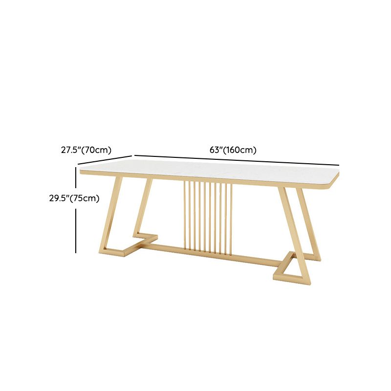 Modern 1/7 Pieces Dining Set Rectangle Stone Dining Table for Living Room Dining Room