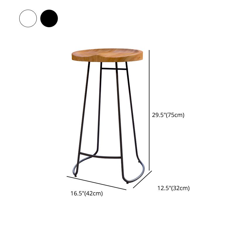 Modern Style Bar Stuhl konturierte Holzsitz Schlittenbeine Barhocker für Innenräume
