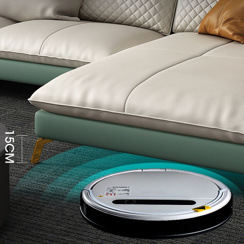 Genuine Leather Sectional Sofa 35.43" High Sofa with Cushion Back