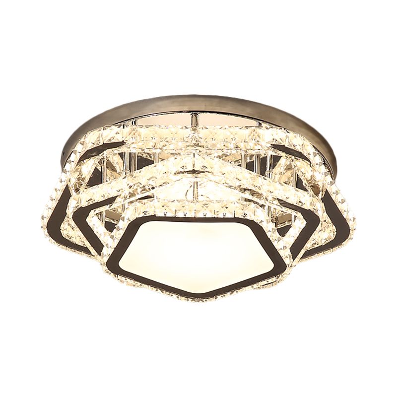 Star Biseled Crystal Ceiling Accesor Minimalismo LED CROME SEMI SEMI SEMPLIS