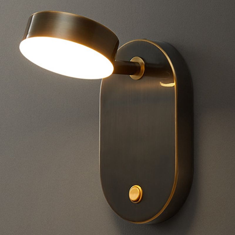 Zylindrische Schatten Wandbeleuchtung postmoderner Metall 1 Lichter Leuchten Lampe für Wohnzimmer