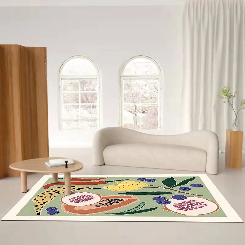Postmodern tapijt, polyester, kleurrijk binnentapijt, antislip rugtapijt voor woondecoratie