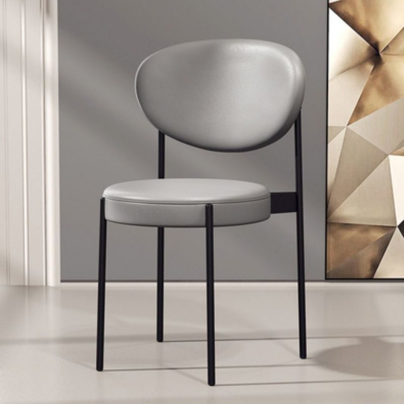 Metal Industrial Style Side Chair 16" Wide Open Back Dining Side Chair