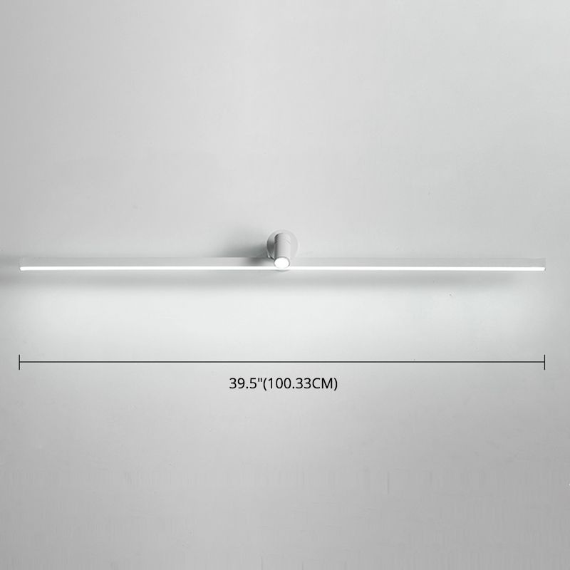 Simplicité Mirror de vanité allongée lumineux luminaires muraux métalliques pour salle de bain