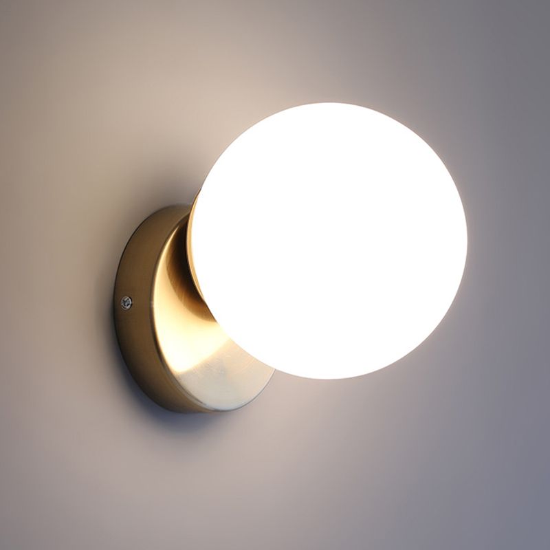 Moderne eenvoud glazen kogelwandlicht woonkamer wandlamp