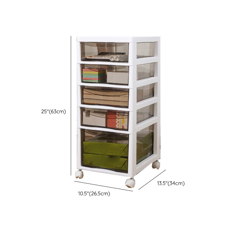 Vertical Transparent Filing Cabinet Modern Plastic Drawers File Cabinet
