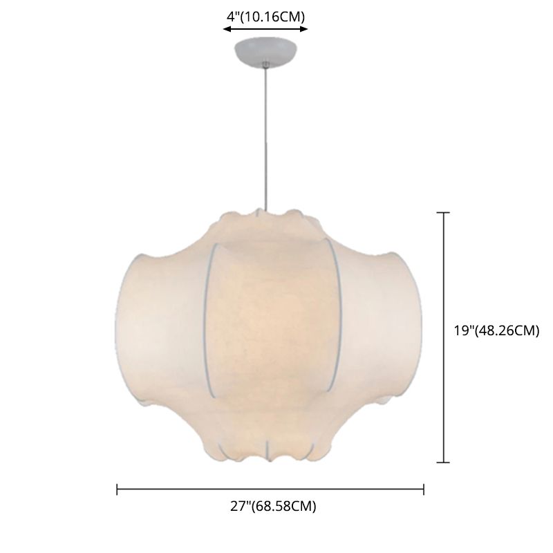Lantaarnstof Suspensie Hanglamp Lichte Noordse stijl Witte hanglamp Lamp