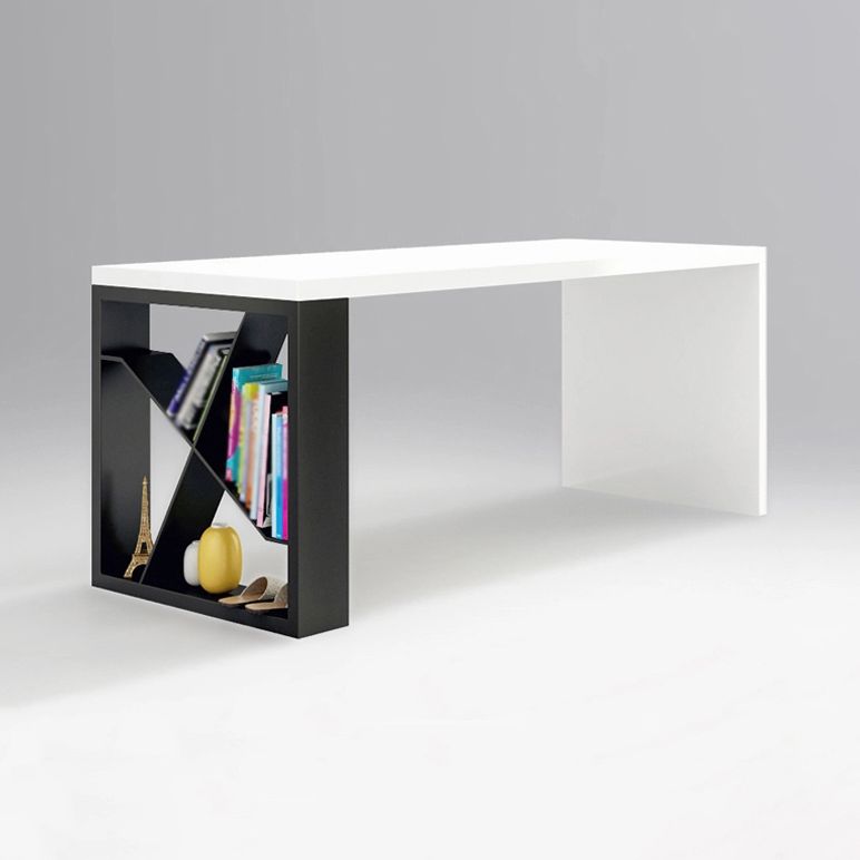 Rectangle Solid Wood Dining Table for Restaurant Modern Table with Double Pedestal