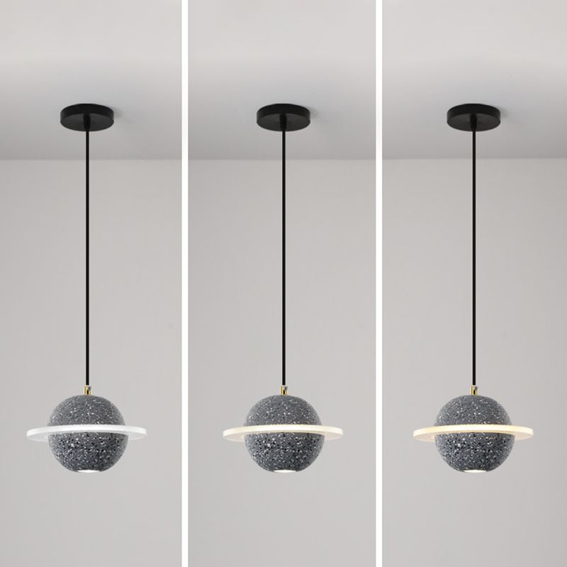 Modern Minimalist Style Global Pendant Lighting Fixtures Cement Hanging Pendant Lights for Living Room