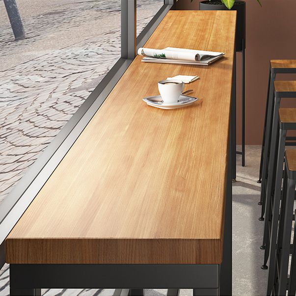 Industrial 1/2/7 Pieces Solid Wood Bar Table Set Rectangular Counter Set