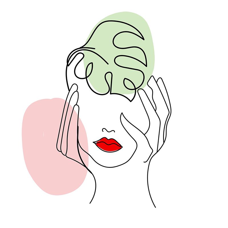 Illustration Figure Pattern Mildew Horizontalt Wall Mural for Living Room