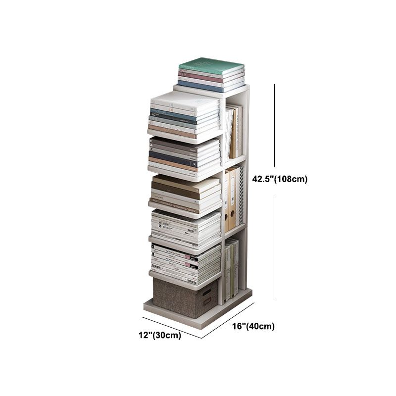 Modem & Contemporary Geometric Bookcase Wooden Book Shelf 11.8" Wide