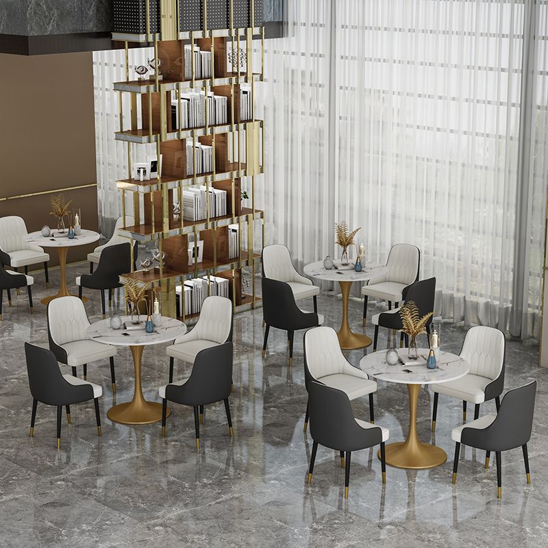 Glam 1/4/5 Pieces Dining Set Sintered Stone Dining Table Set for Dining Areas