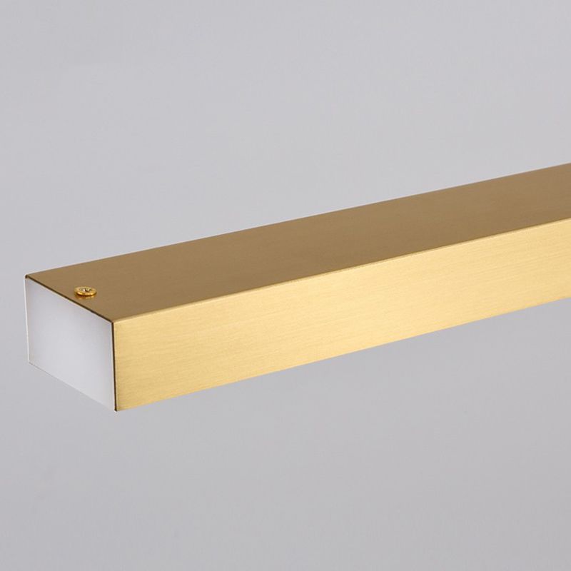 Nordic LED Island Lighting Fixture Simple Metallic Pendant Light for Dining Room
