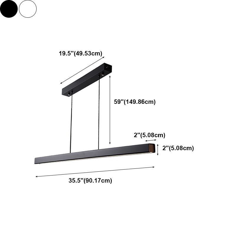 Estilo moderno lineal isla livera metal 1- Luz de luz de luz de luz