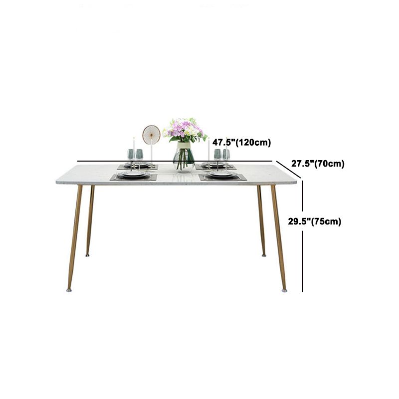 Glam Style Sintered Stone Dining Set Rectangle 1/4/5/7 Pieces Dining Set