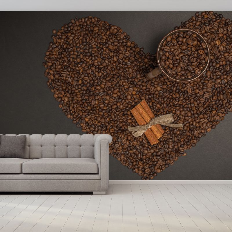 Coffee Beans Mural Commercial Decoration for Coffee Shop, Water Resistant