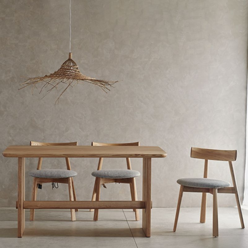 Modern Style Dining Furniture 1/2/3/4/5 Pcs Solid Wood Dining Set with Rectangle Table