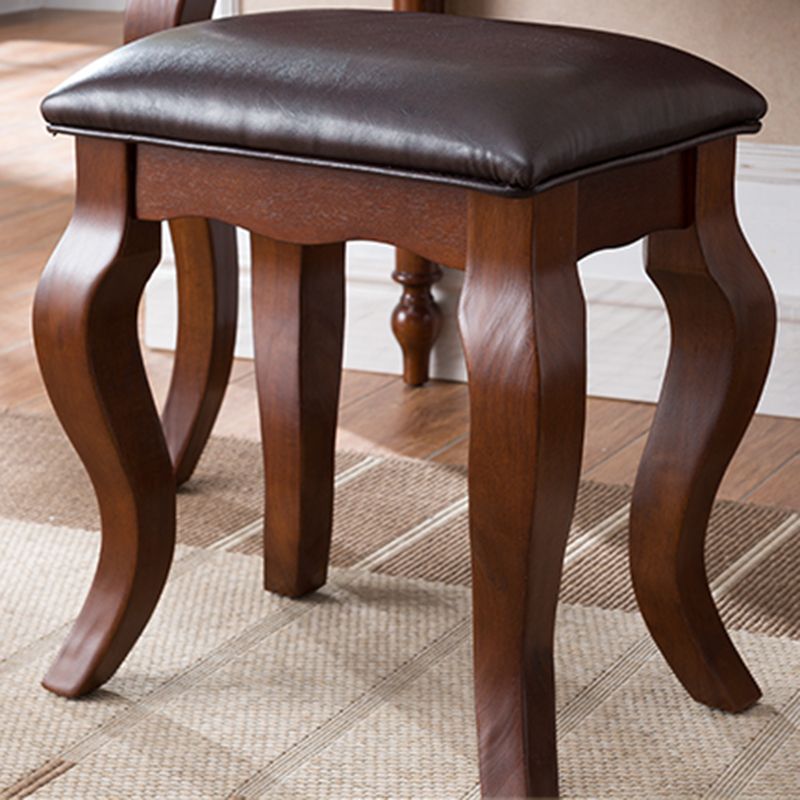 Traditions Rubberwood Vanity Set with Mirror 18.11" Wide Brown Vanity