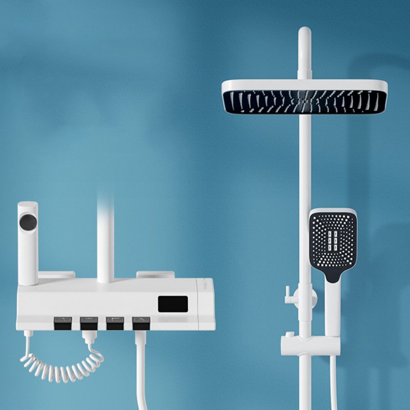 Modern Shower Head Combo Stainless Steel Slide Bar Included Wall Mounted Shower System